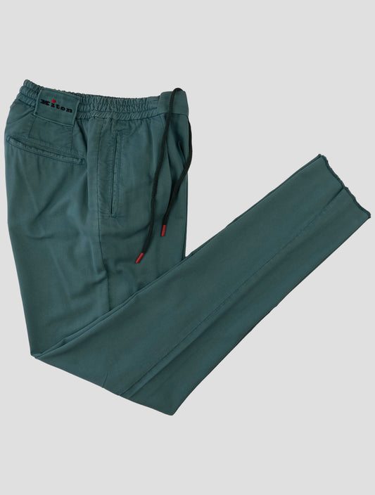 Kiton Green Lyocell Cotton Pants