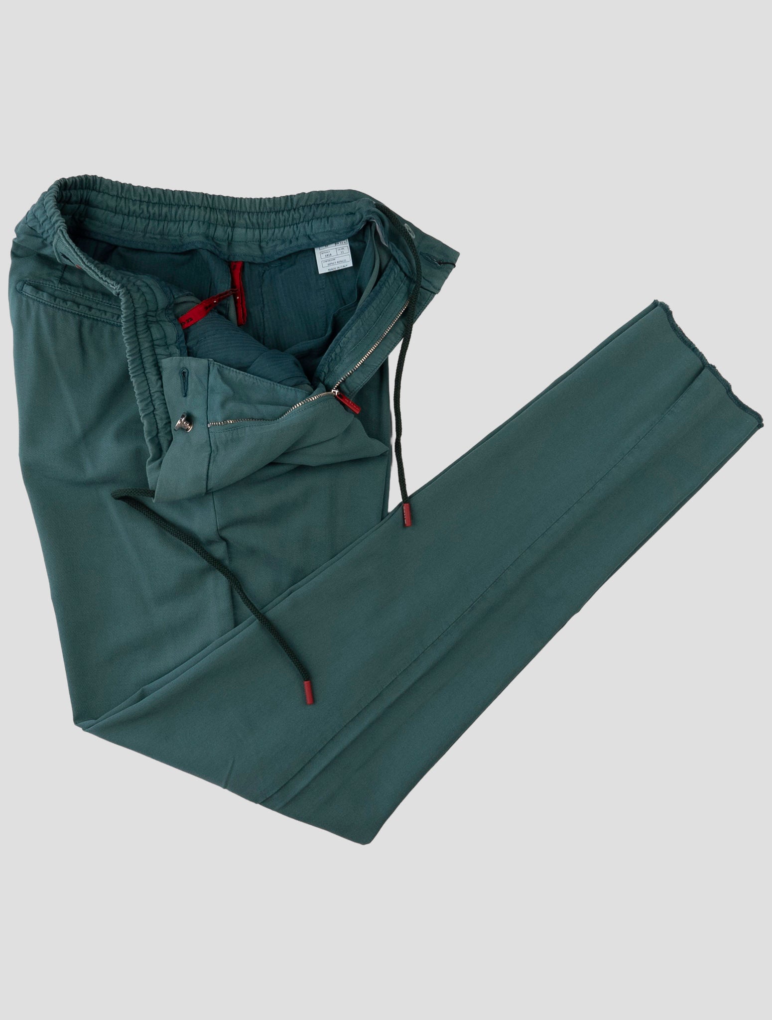 Kiton Green Lyocell Cotton Pants