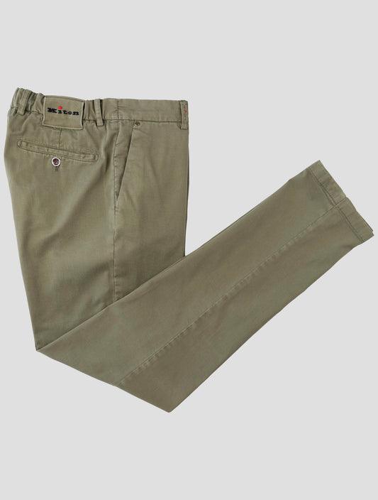 Kiton Green Cotton Cashmere Ea Pants
