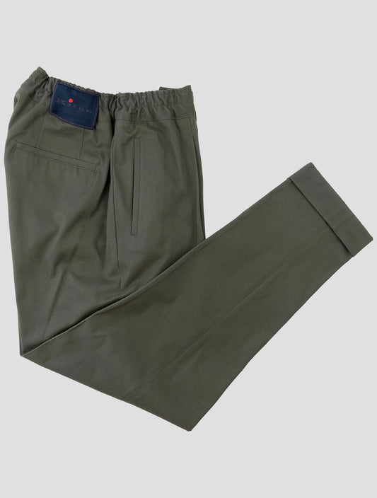 Kiton Green Cotton Ea Pants