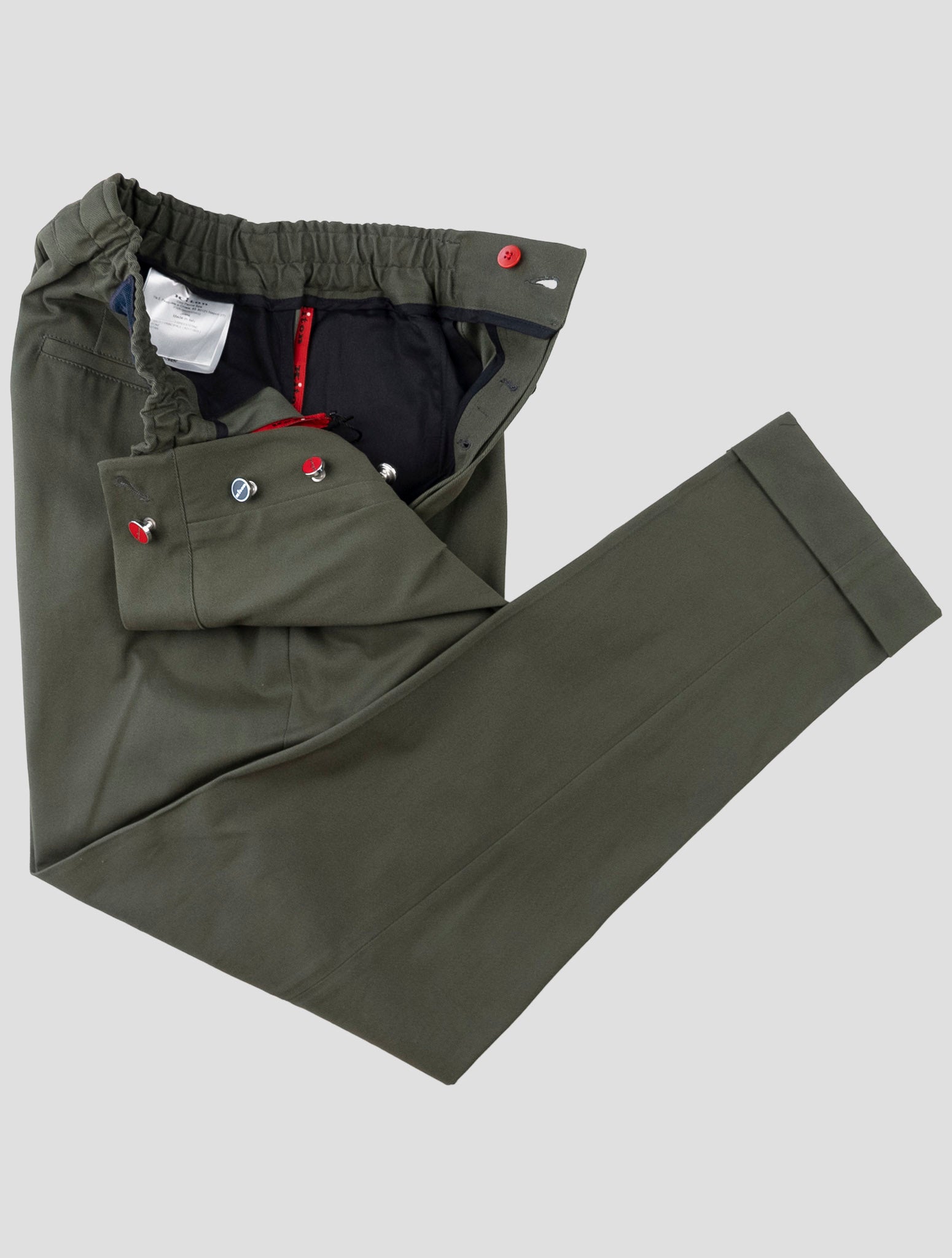 Kiton Green Cotton Ea Pants