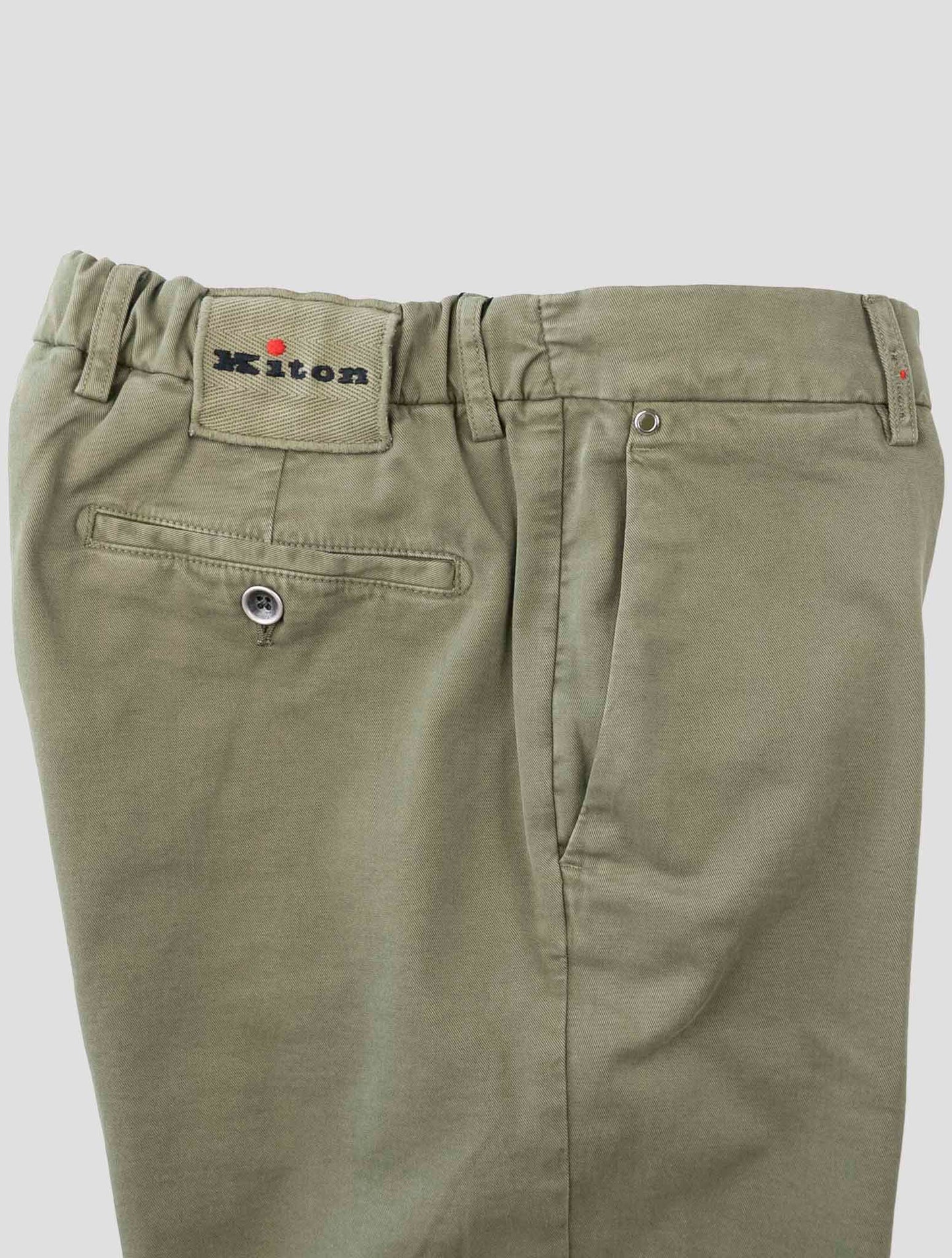 Kiton Green Cotton Cashmere Ea Pants