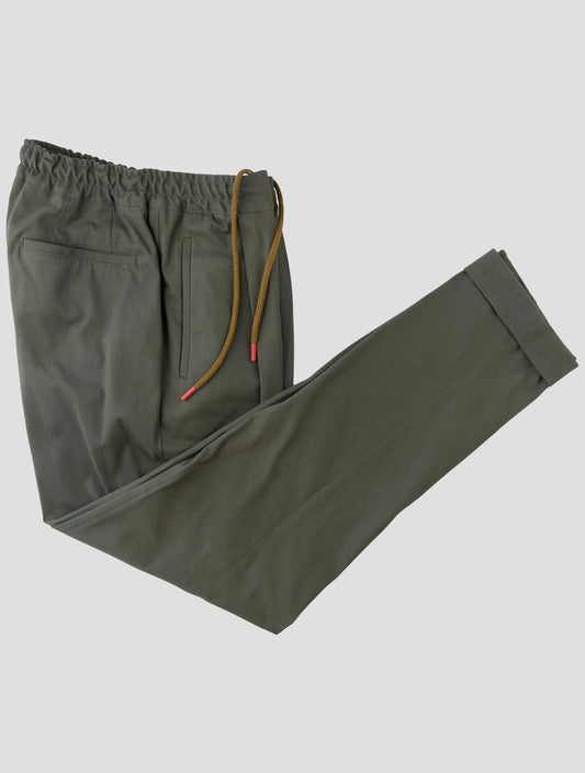 Kiton Green Cotton Ea Pants