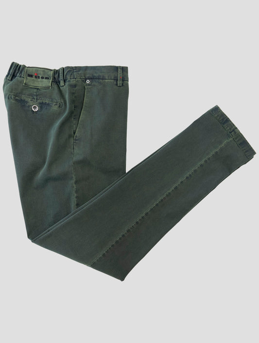 Kiton Green Cotton Cashmere Ea Pants