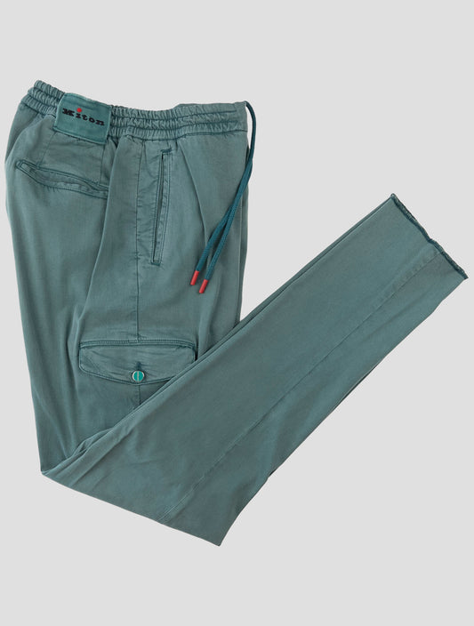 Kiton Green Lyocell Ea Cargo Pants