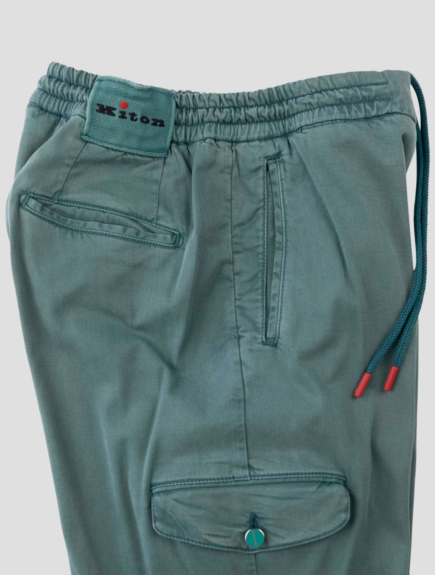 Kiton Green Lyocell Ea Cargo Pants