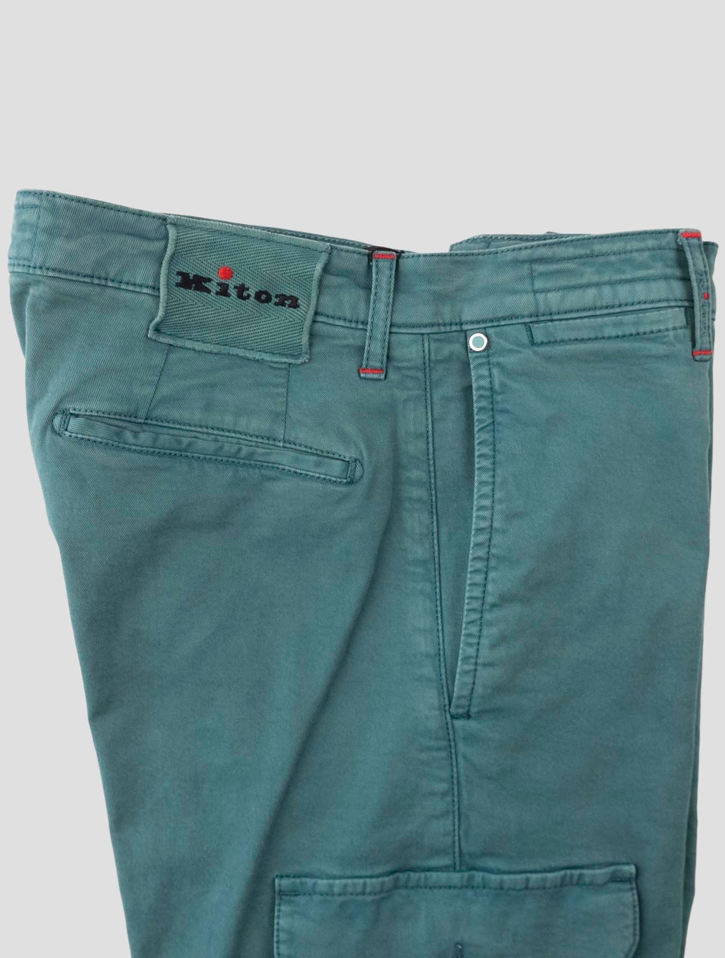Kiton Green Cotton Ea Pants