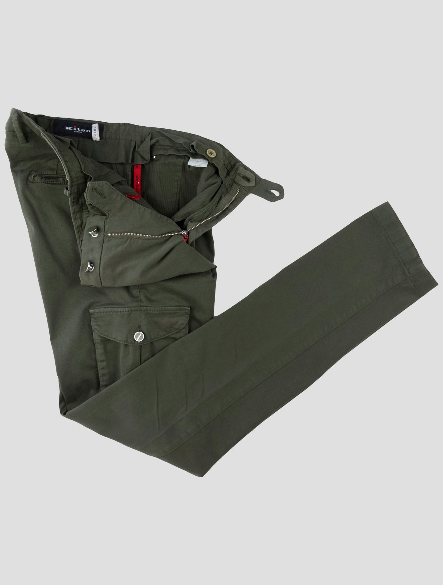 Kiton Green Cotton Ea Cargo Pants