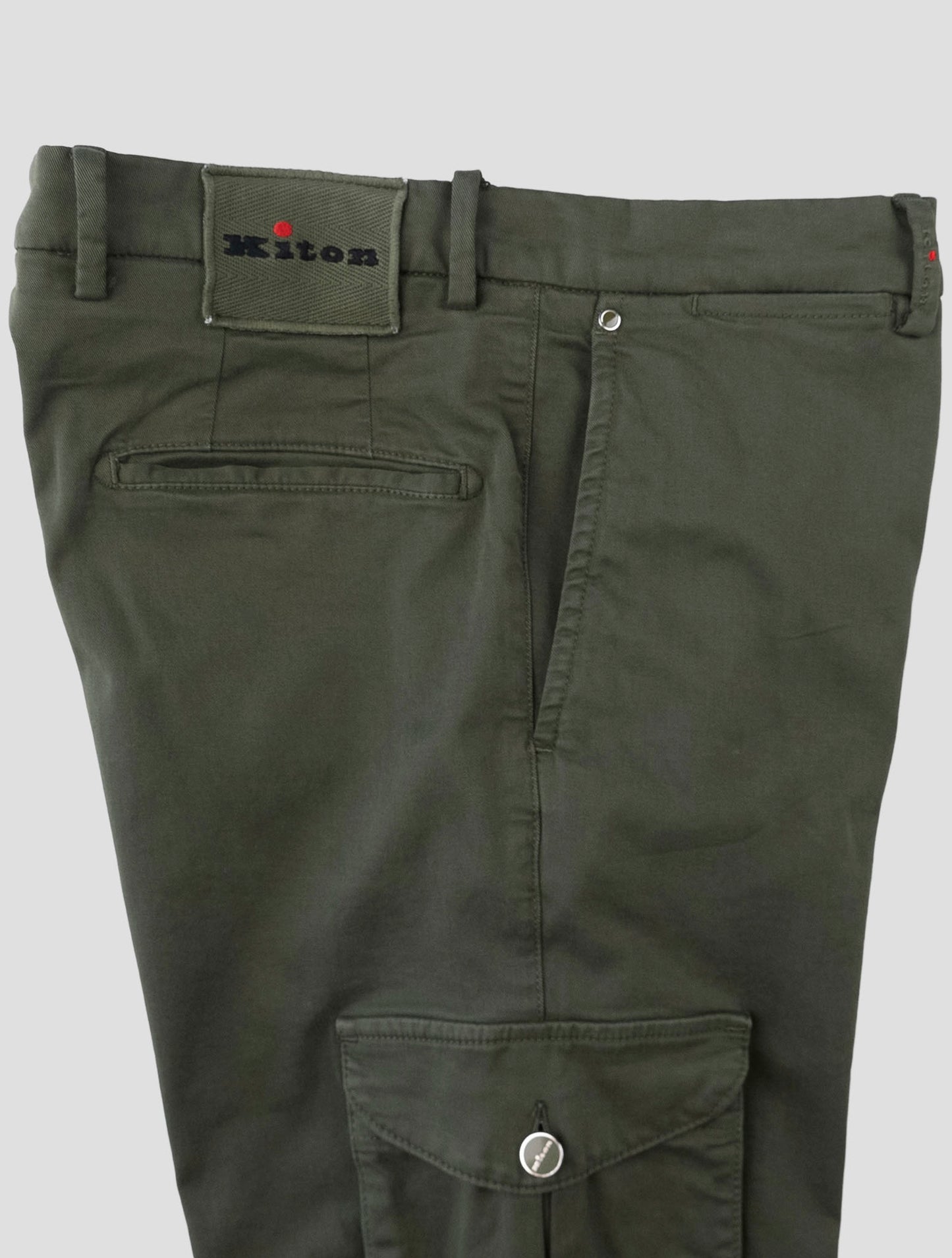 Kiton Green Cotton Ea Cargo Pants