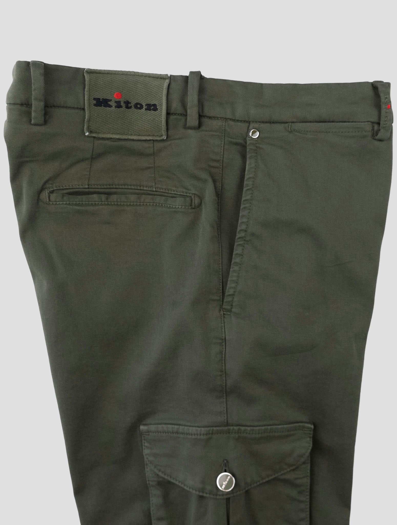 Kiton Green Cotton Ea Cargo Pants
