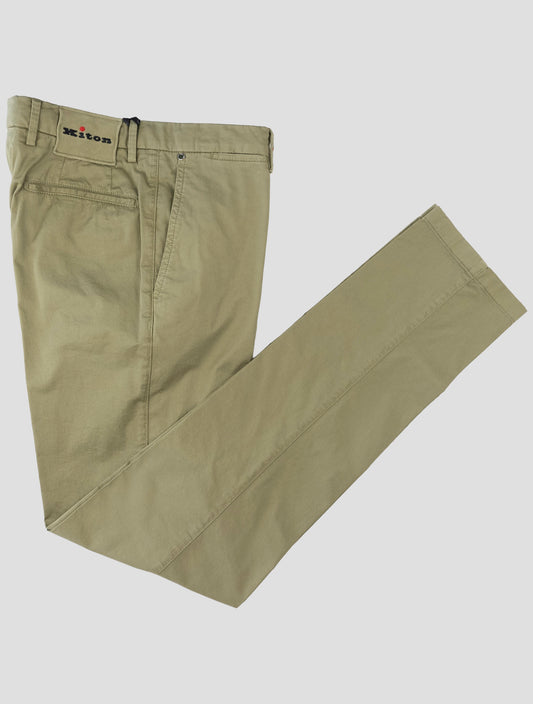 Kiton Green Cotton Ea Pants
