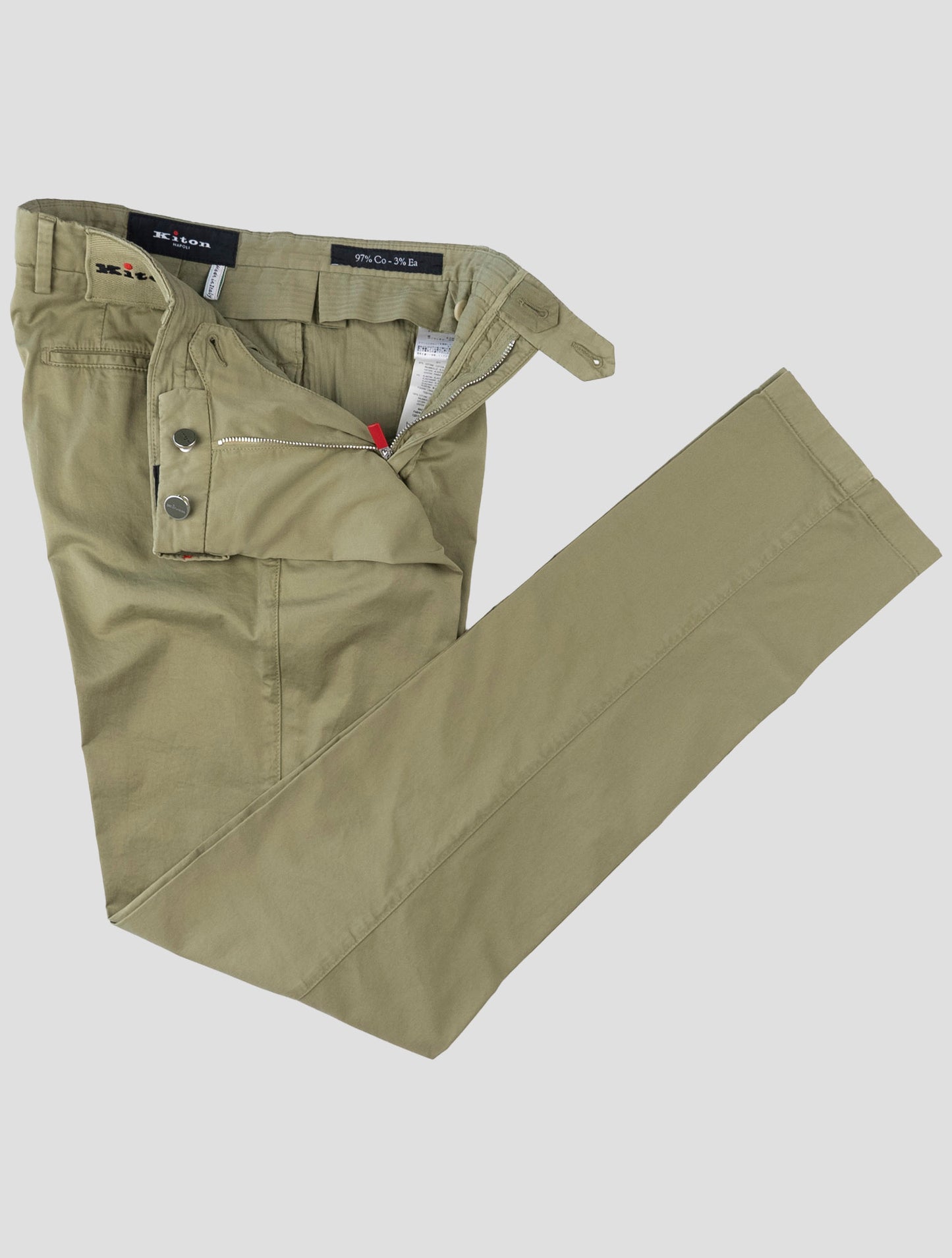 Kiton Green Cotton Ea Pants