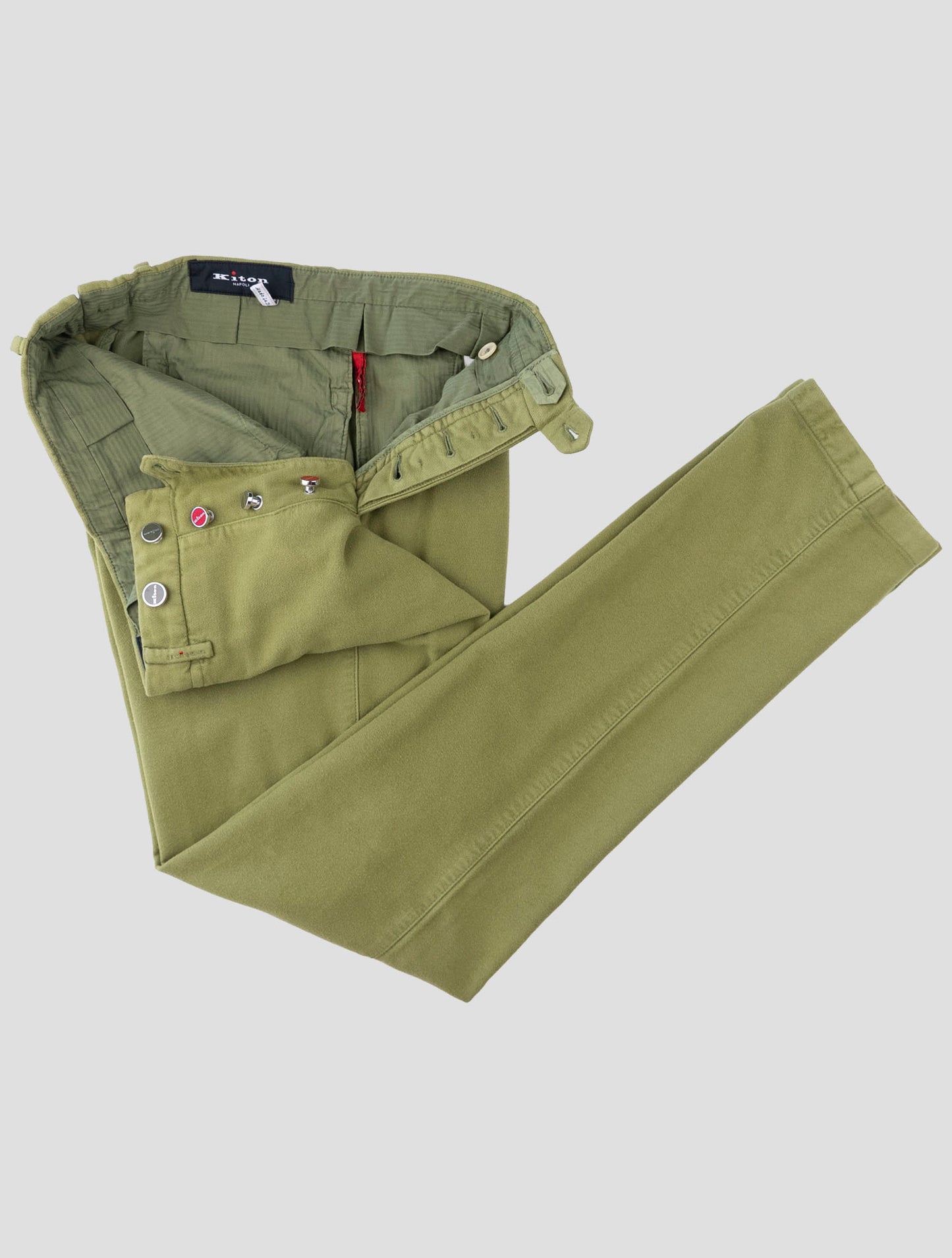 Kiton Green Modal Cotton Ea Pants