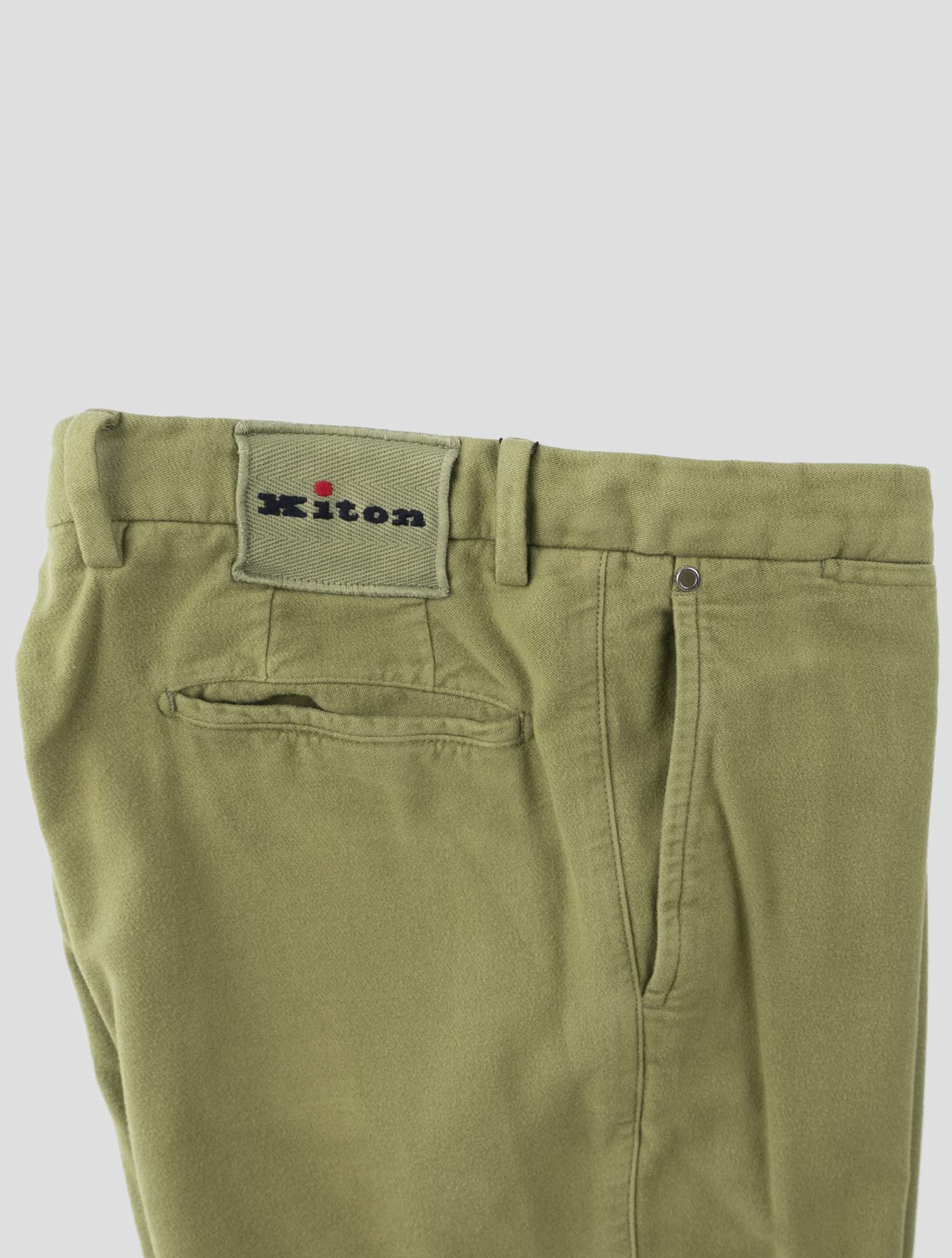 Kiton Green Modal Cotton Ea Pants