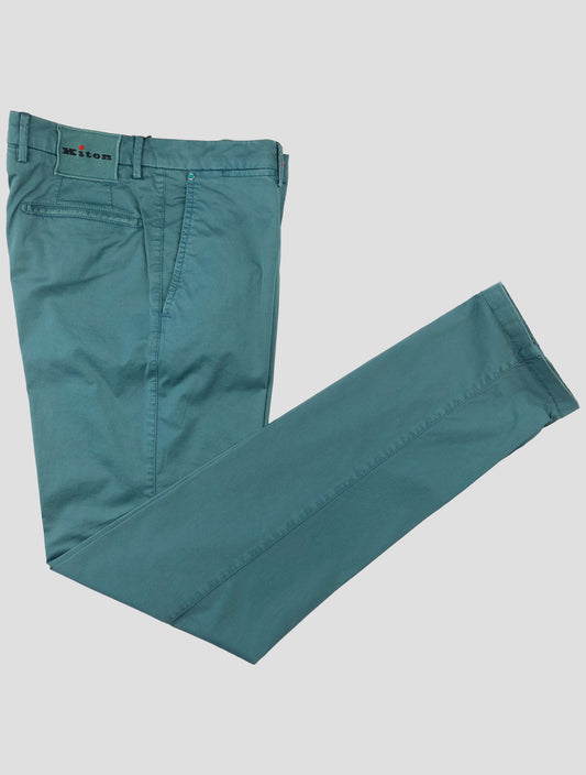 Kiton Green Cotton Ea Pants