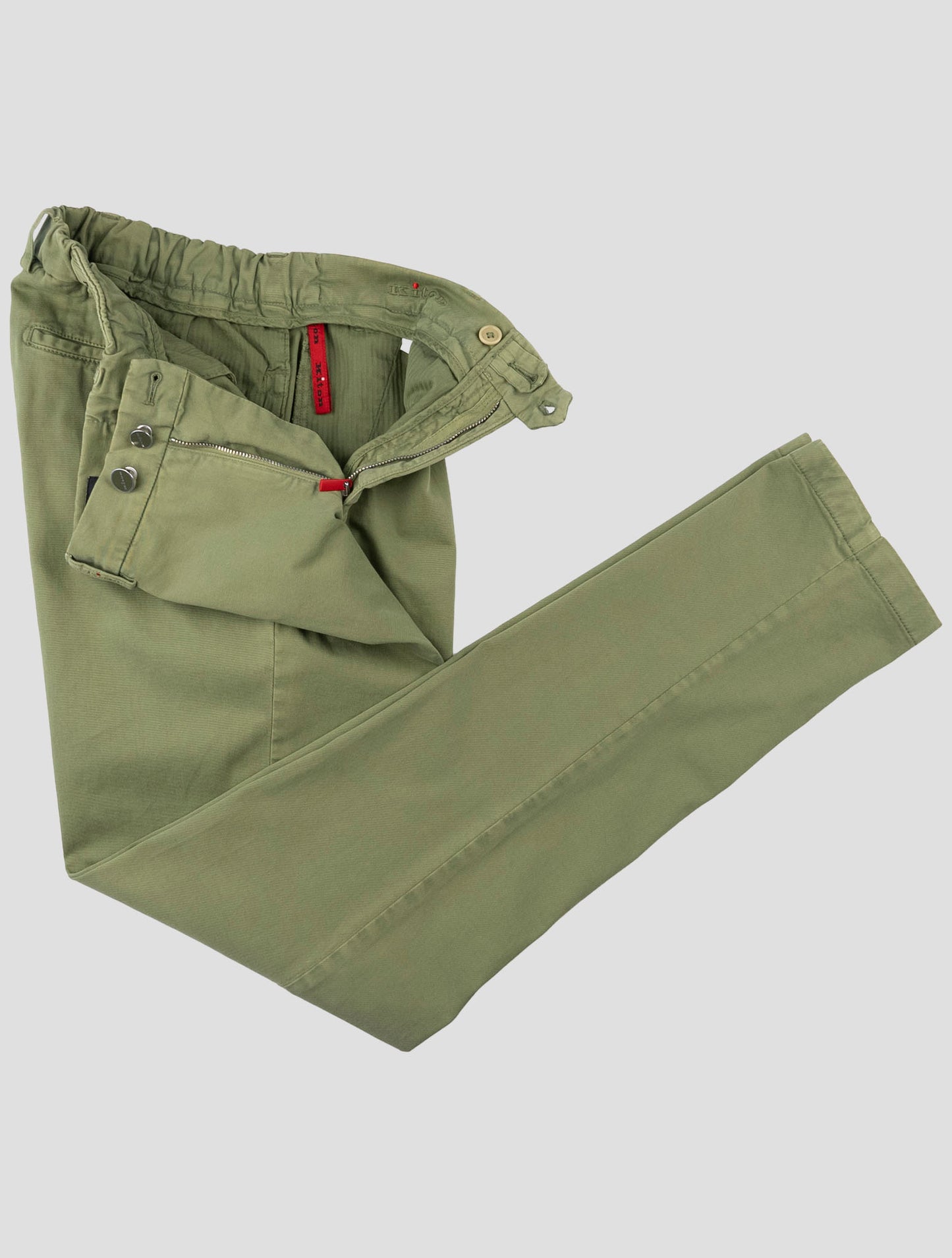 Kiton Green Cotton Cashmere Ea Pants