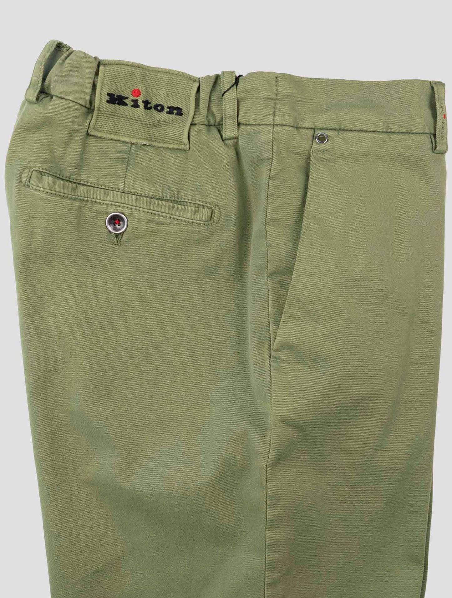 Kiton Green Cotton Cashmere Ea Pants