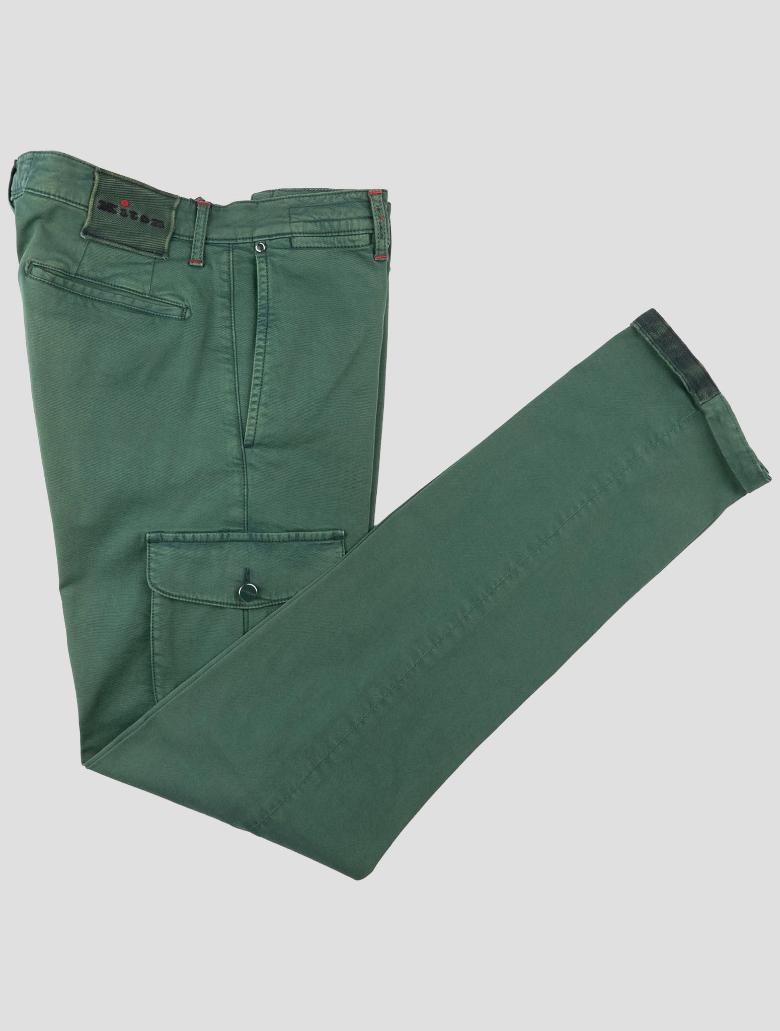 Kiton Green Cotton Ea Cargo Pants