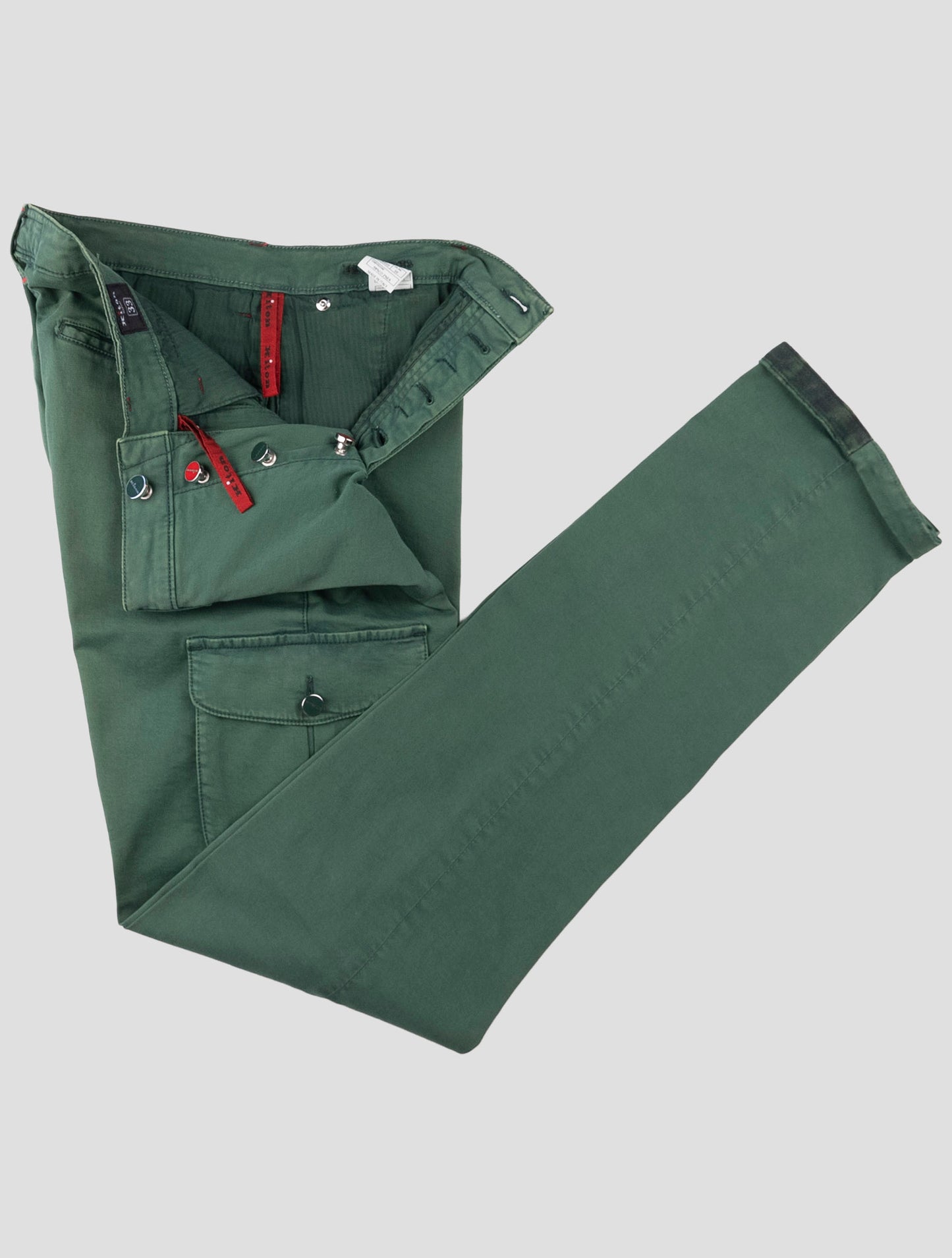 Kiton Green Cotton Ea Cargo Pants