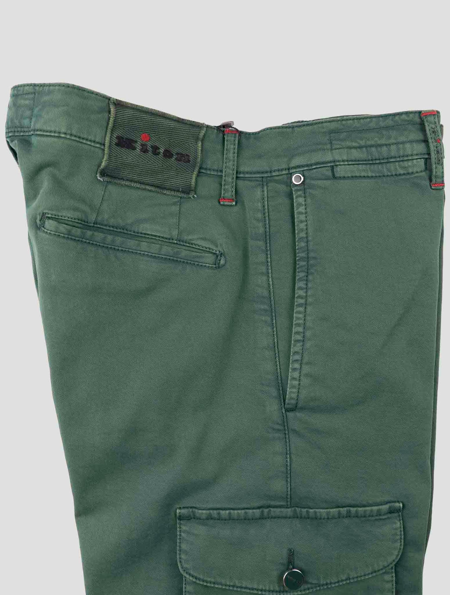 Kiton Green Cotton Ea Cargo Pants