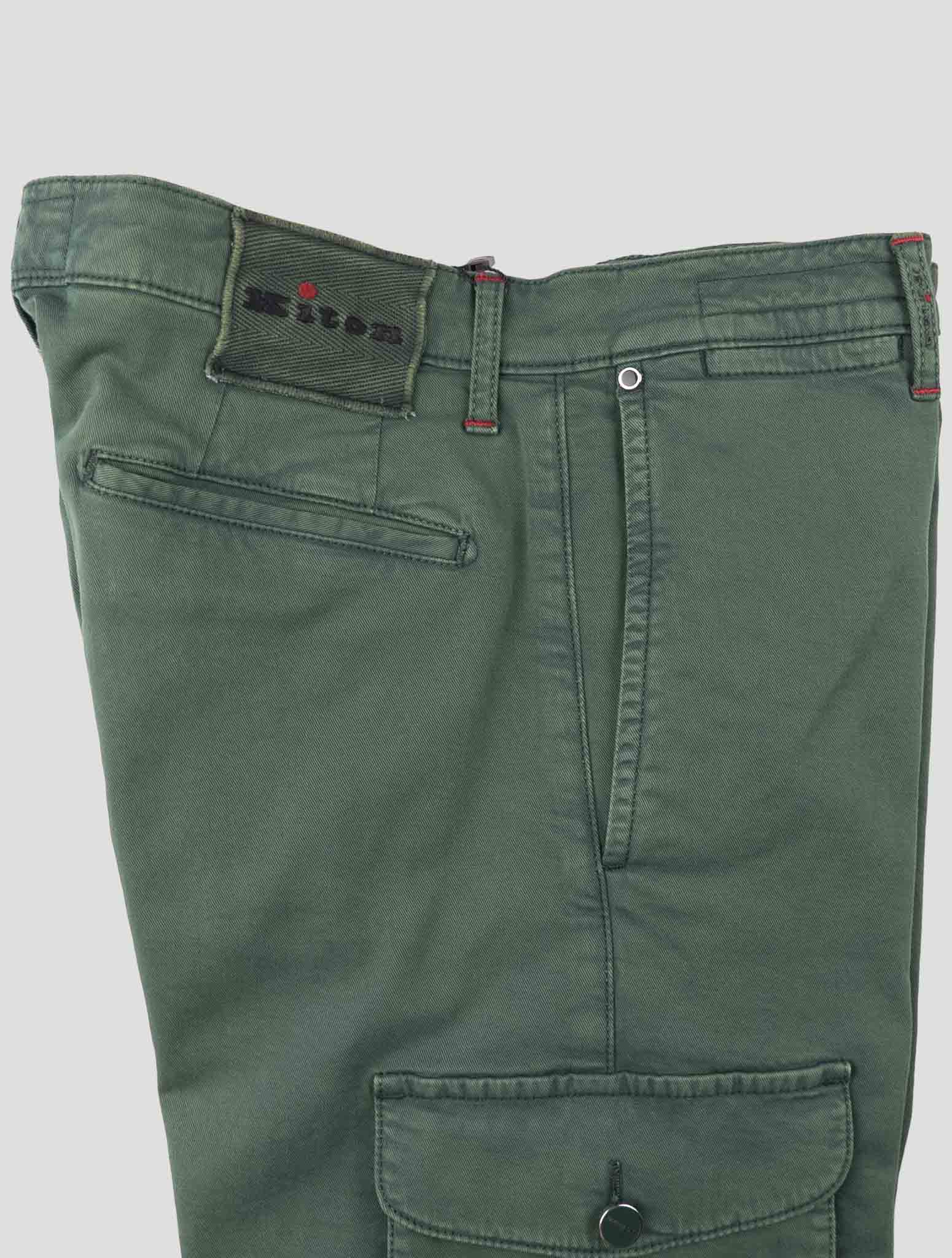 Kiton Green Cotton Ea Cargo Pants