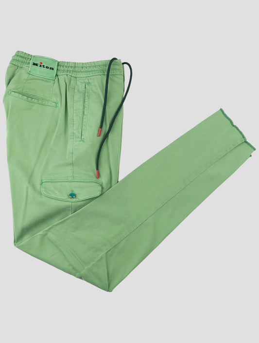Kiton Green Lyocell Ea Cargo Pants