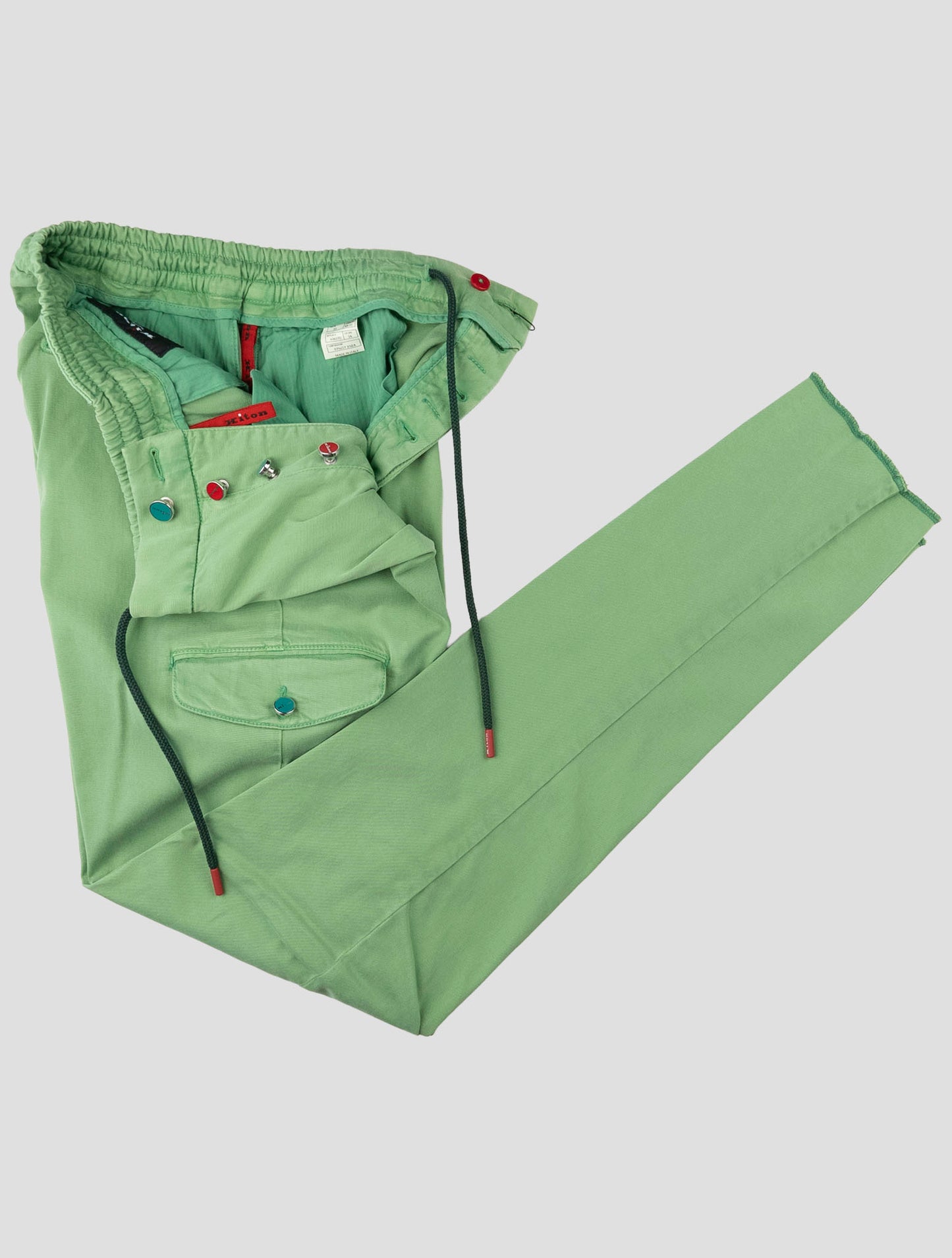 Kiton Green Lyocell Ea Cargo Pants