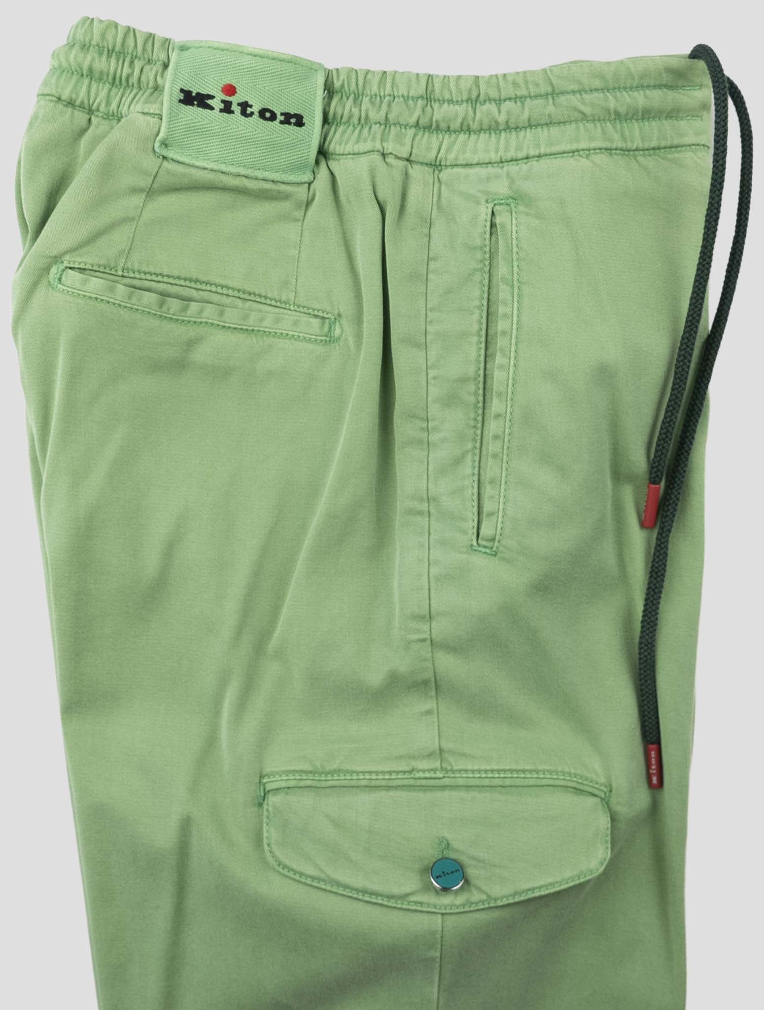 Kiton Green Lyocell Ea Cargo Pants
