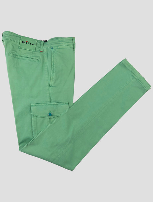 Kiton Green Cotton Ea Cargo Pants