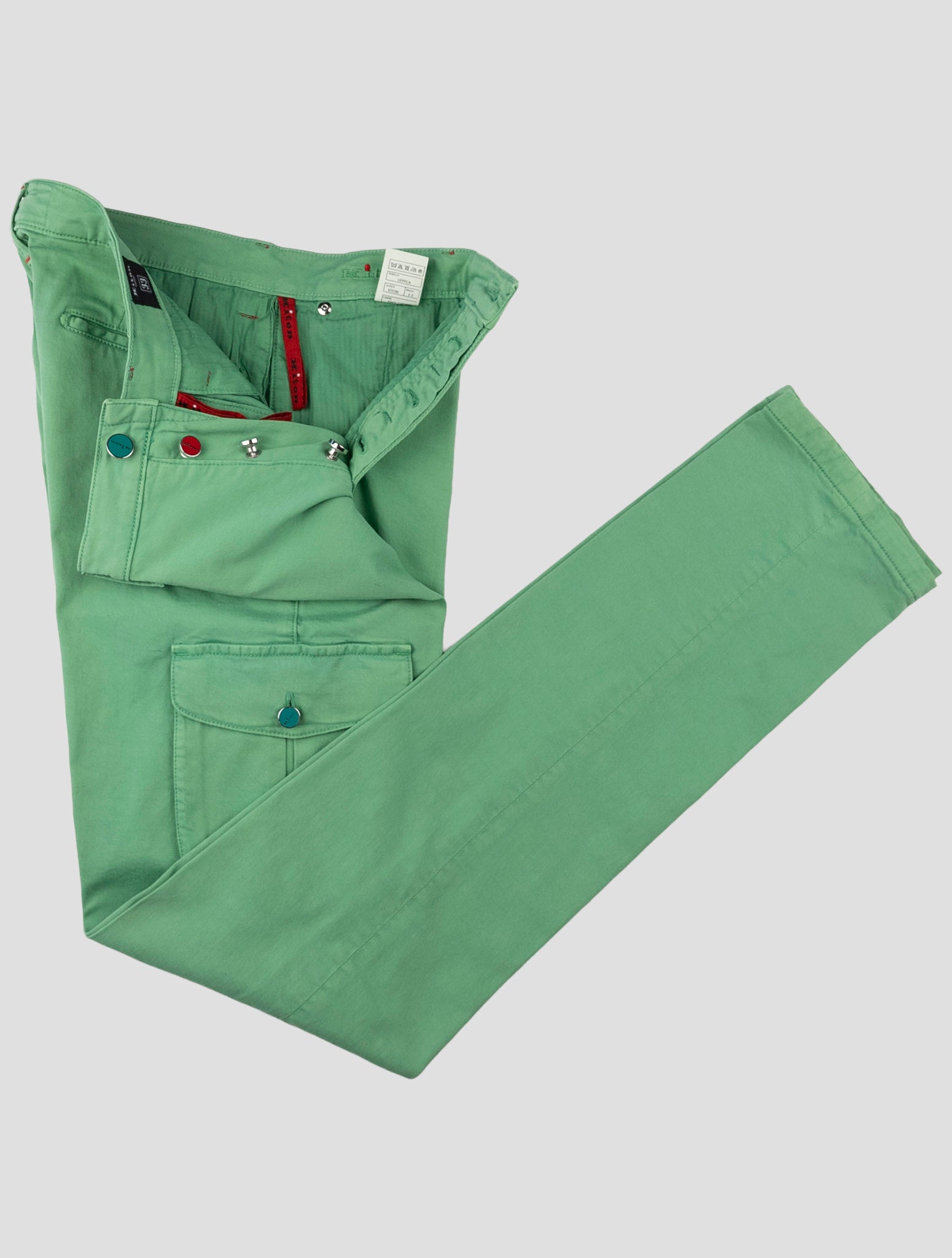 Kiton Green Cotton Ea Cargo Pants