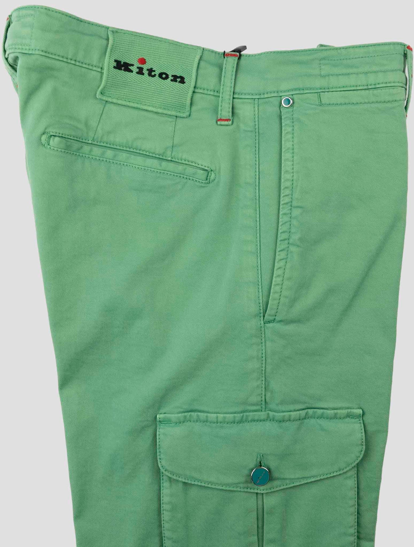 Kiton Green Cotton Ea Cargo Pants