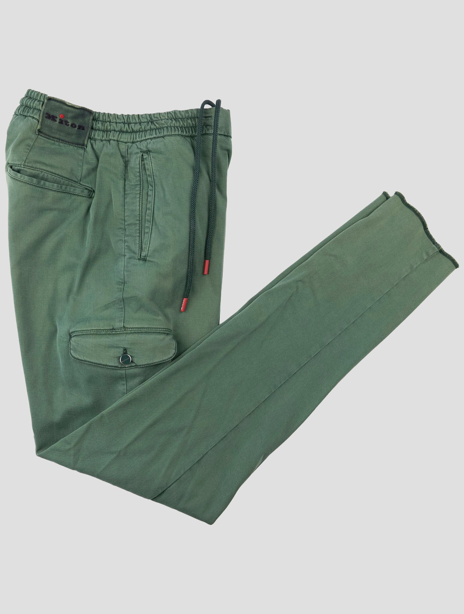 Kiton Green Lyocell Ea Cargo Pants