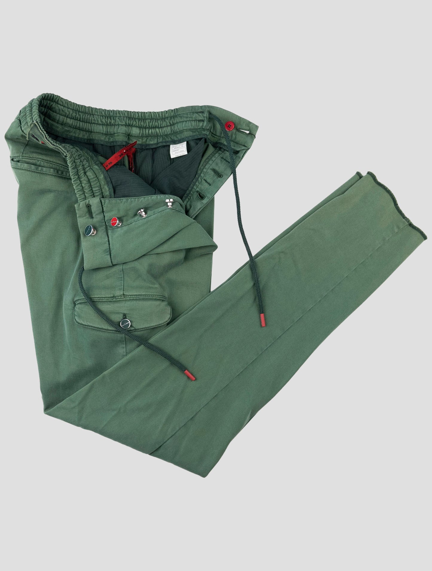 Kiton Green Lyocell Ea Cargo Pants