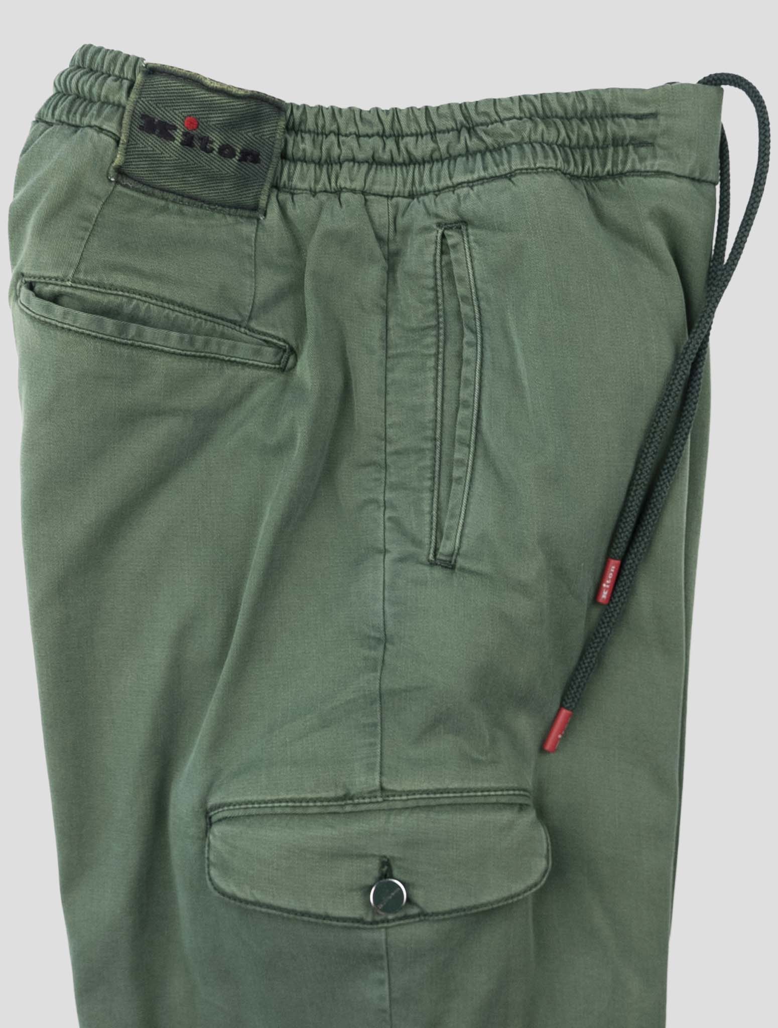 Kiton Green Lyocell Ea Cargo Pants