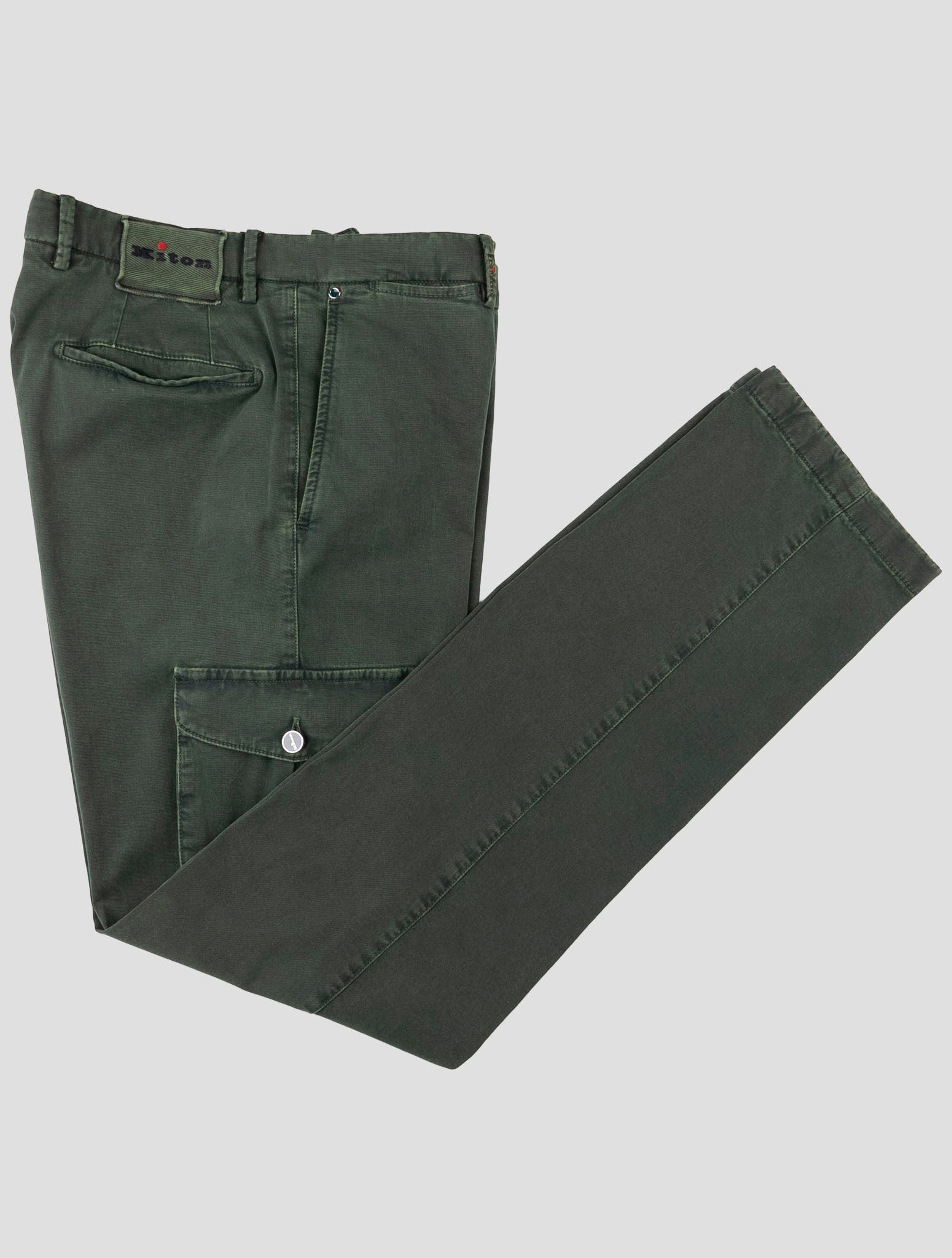 Kiton Green Cotton Cashmere Ea Pants