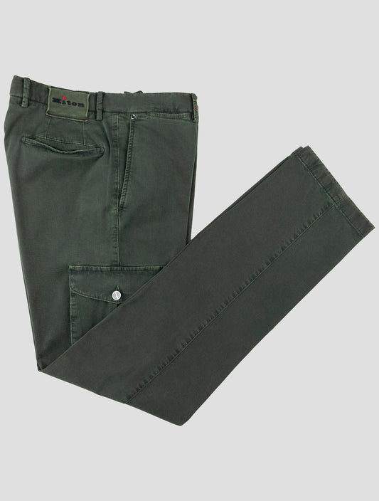 Kiton Green Cotton Cashmere Ea Pants