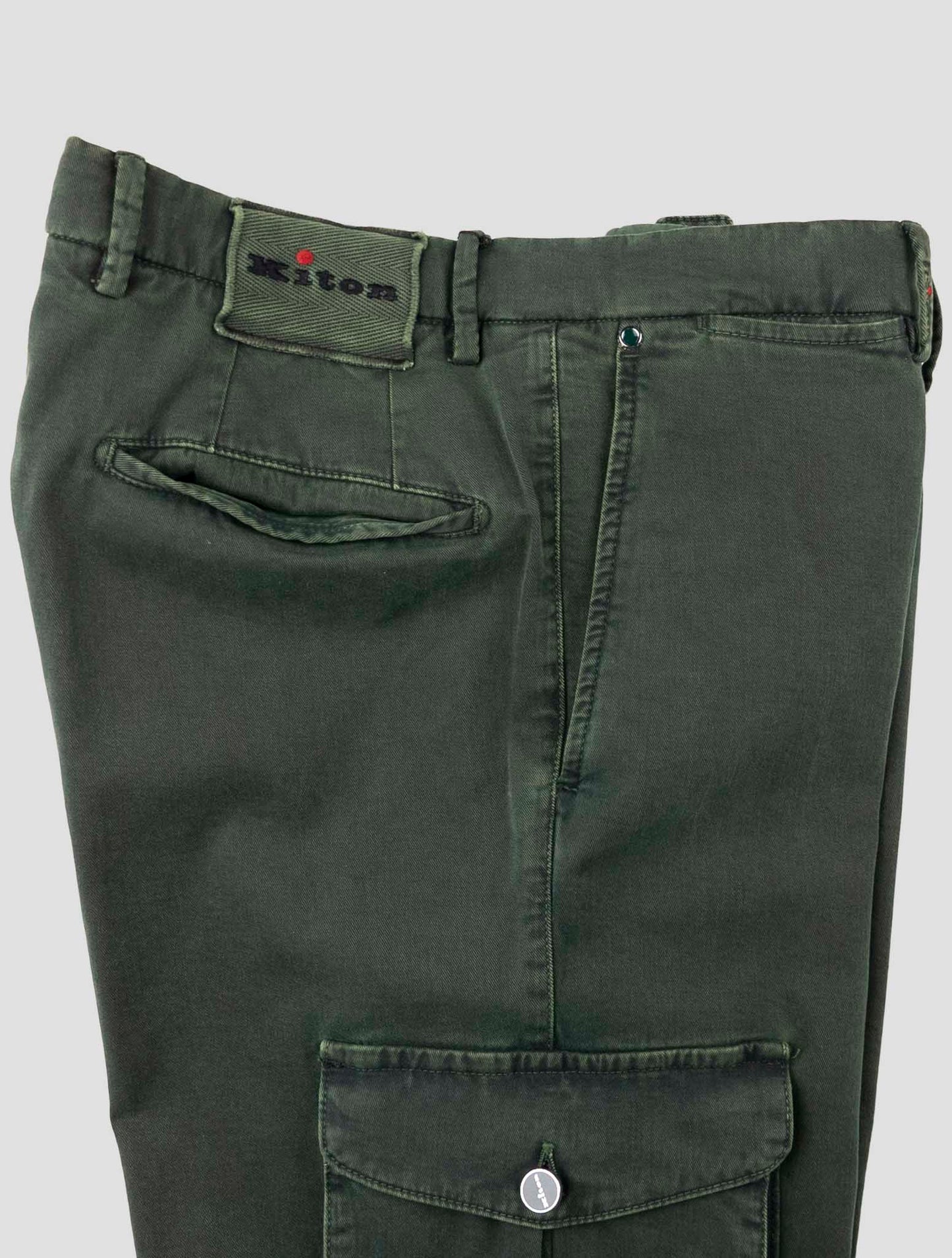 Kiton Green Cotton Cashmere Ea Pants