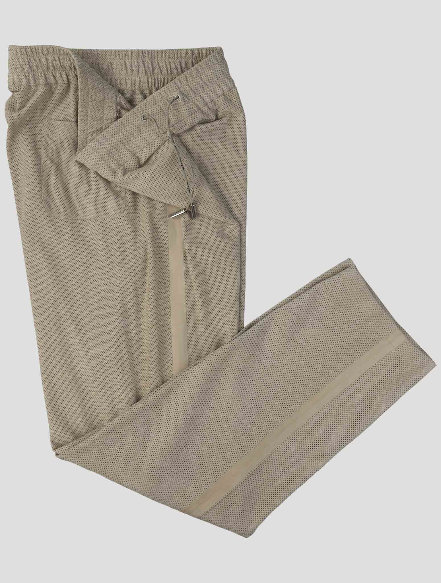 Kiton Beige Leather Pants