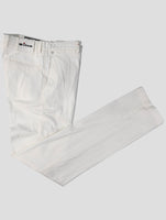 Kiton White Cotton Silk Ea Pants