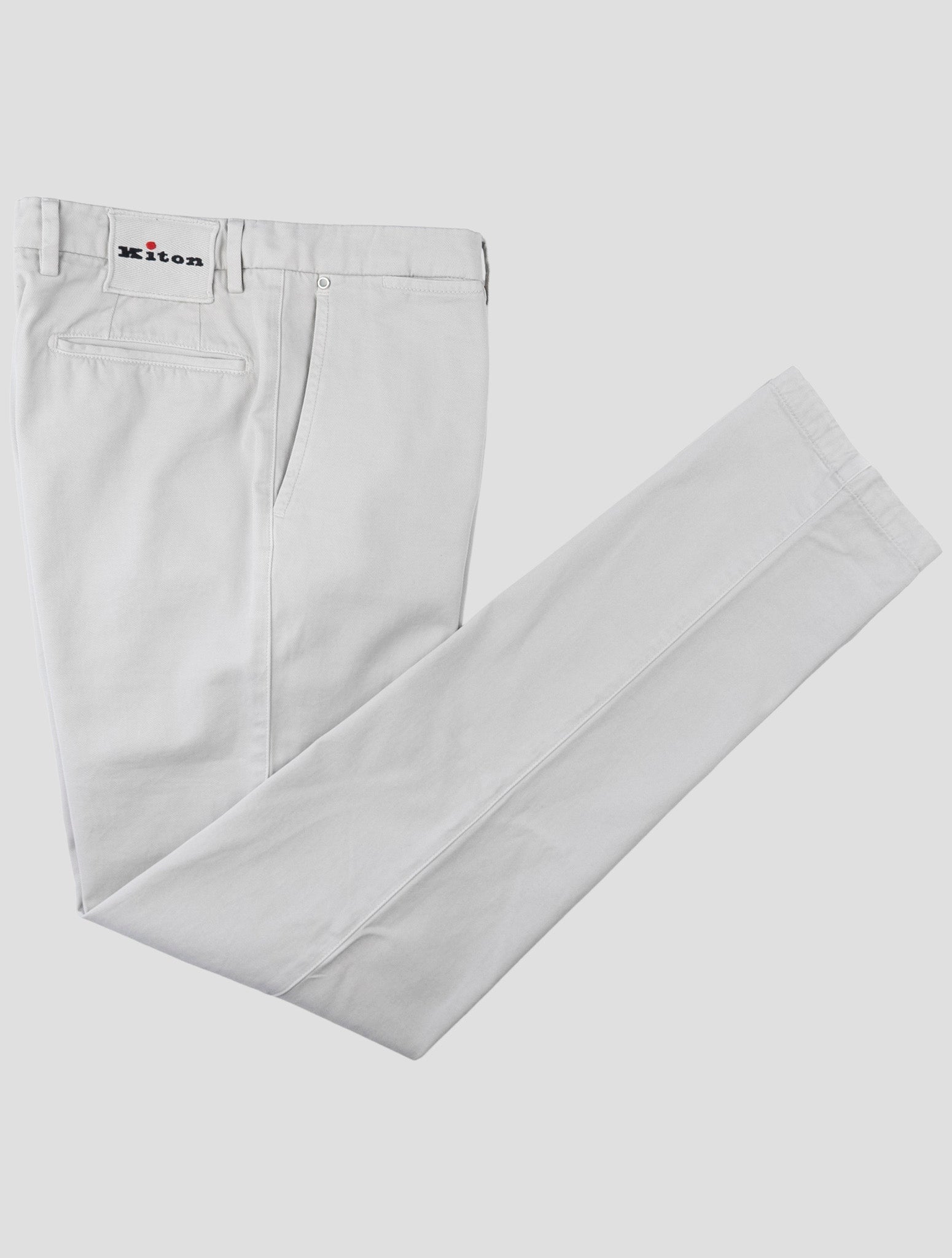 Kiton Gray Cotton Cashmere Pants