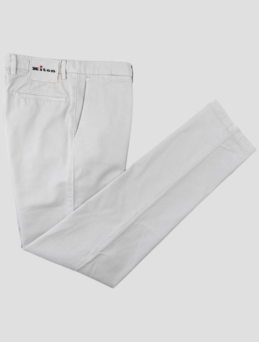 Kiton Gray Cotton Cashmere Pants