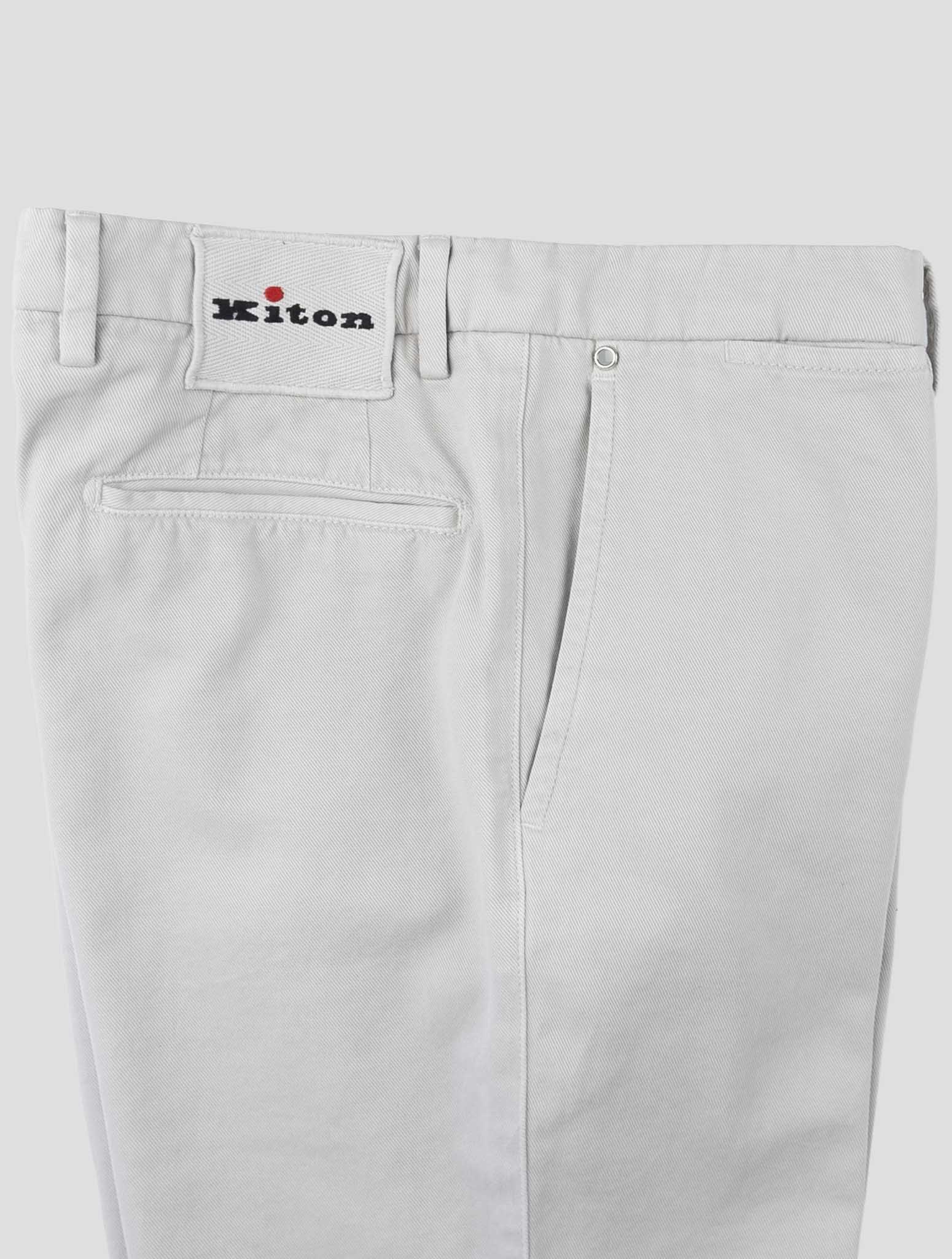 Kiton Gray Cotton Cashmere Pants