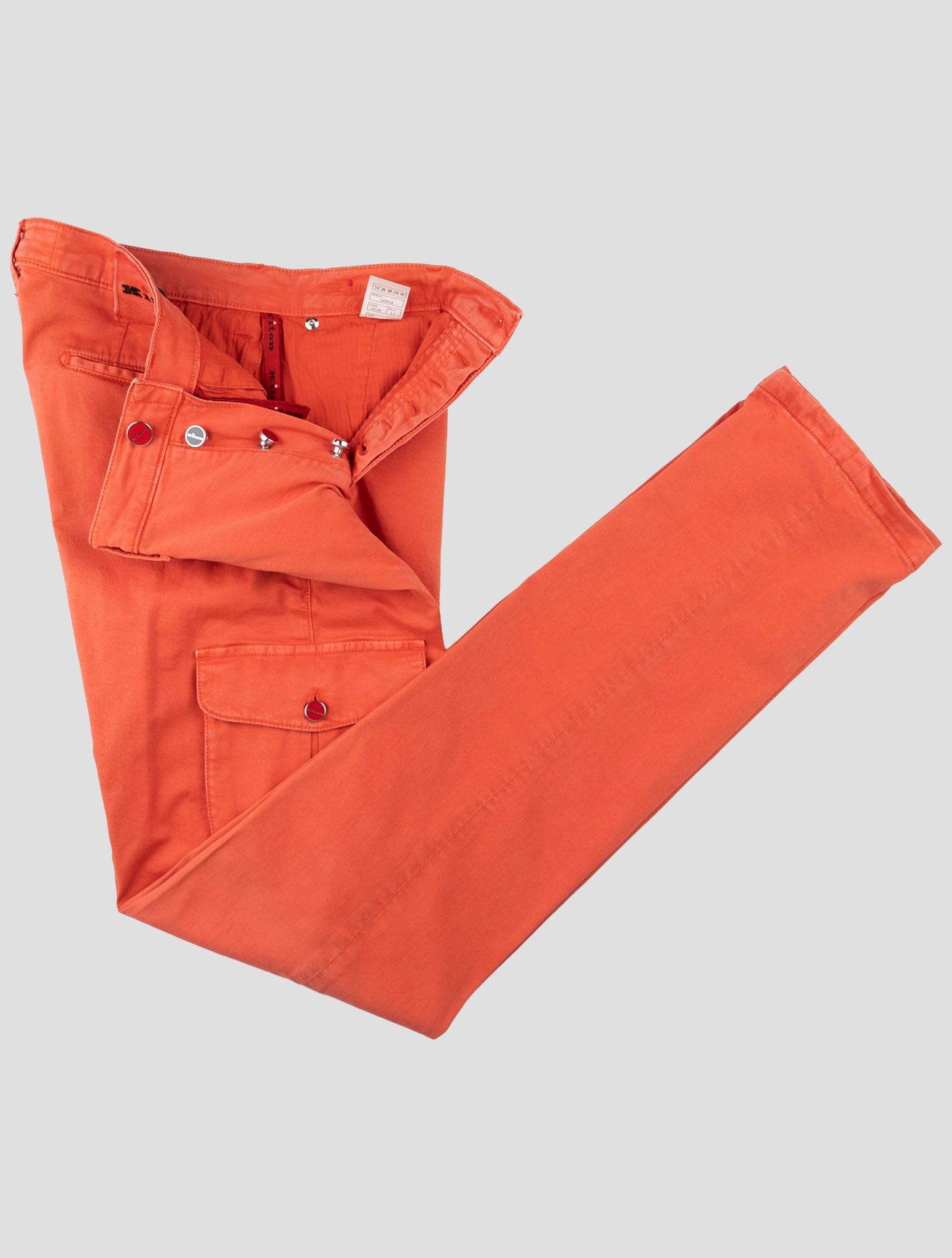 Kiton Red Cotton Ea Cargo Pants