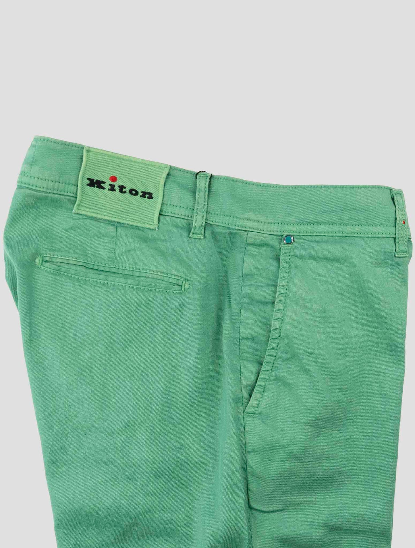 Kiton Green Linen Cotton Ea Short Pants