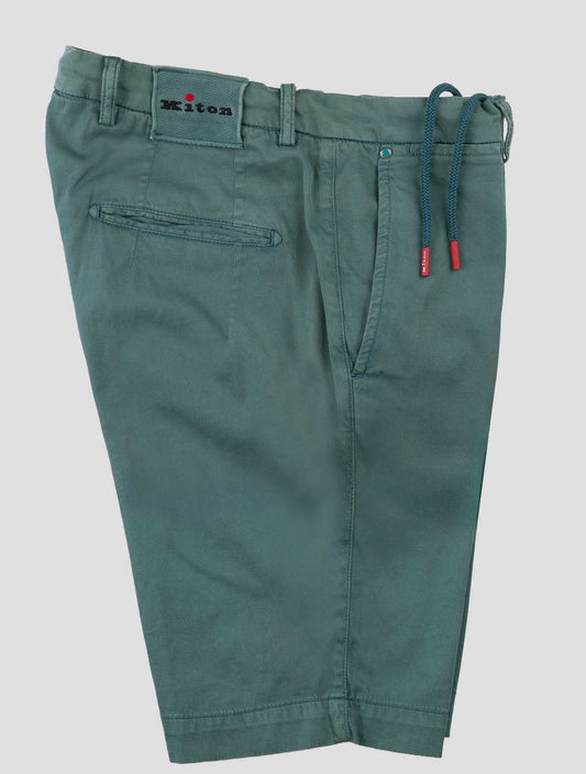 Kiton Green Cotton Silk Ea Short Pants