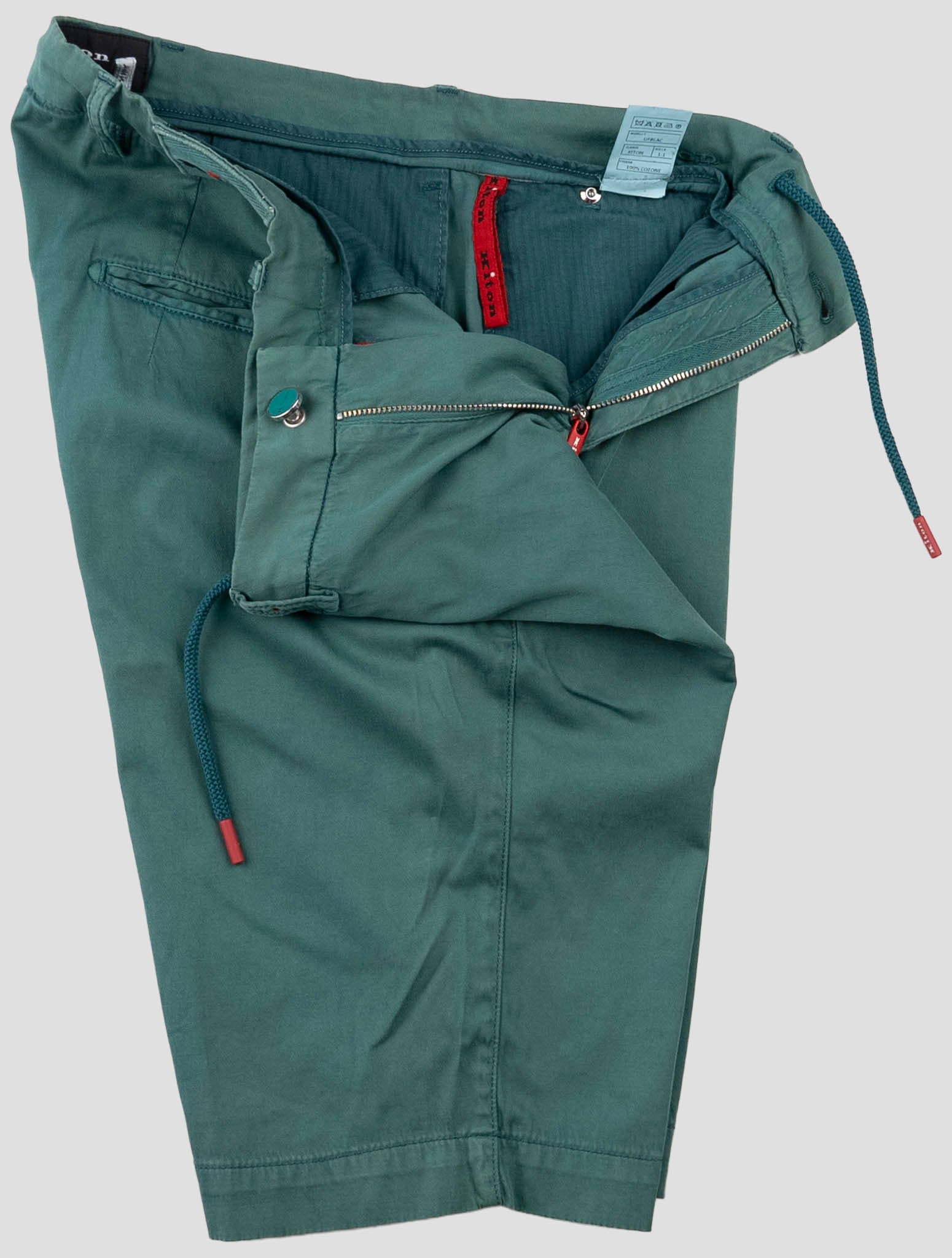 Kiton Green Cotton Silk Ea Short Pants