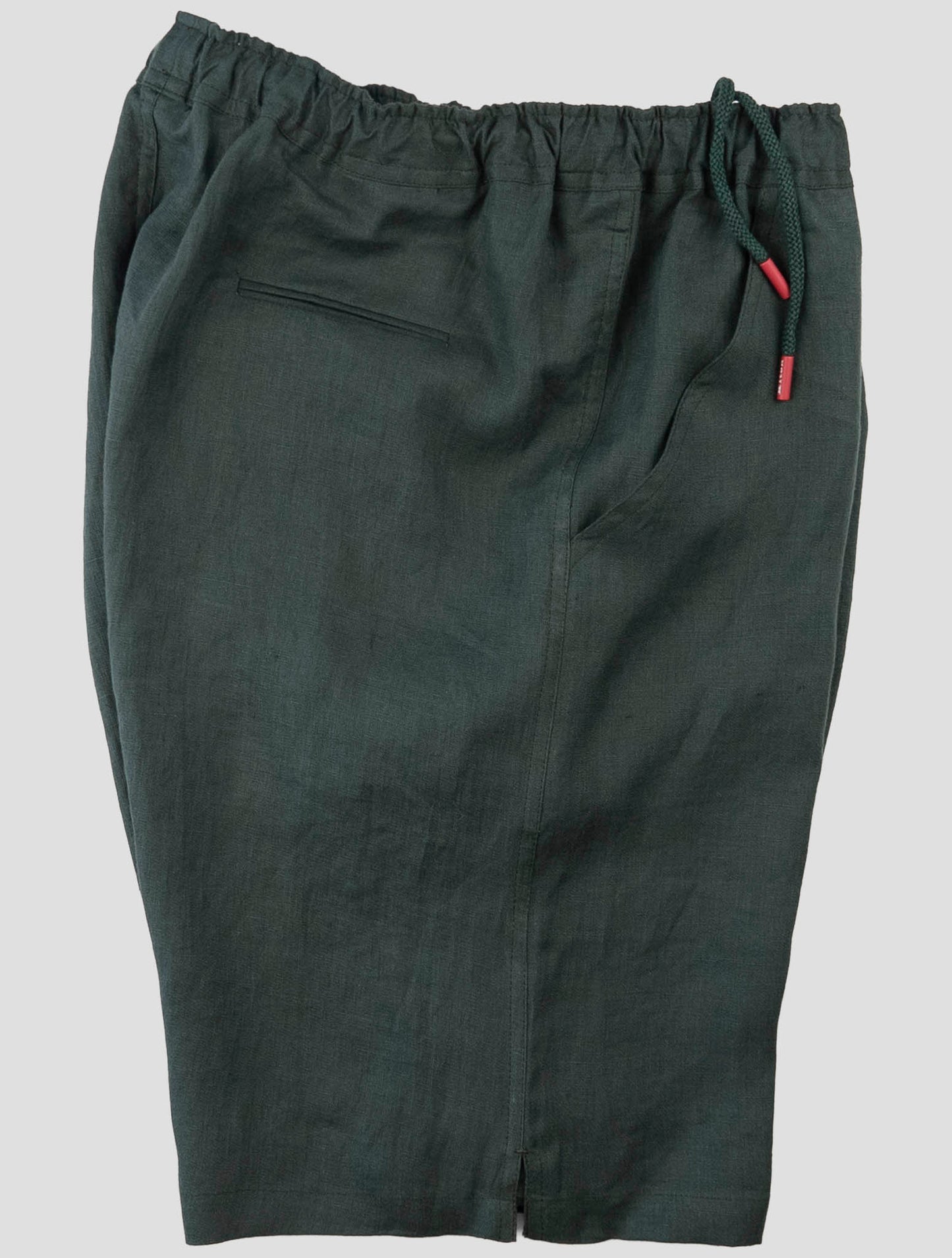 Kiton Green Linen Short Pants