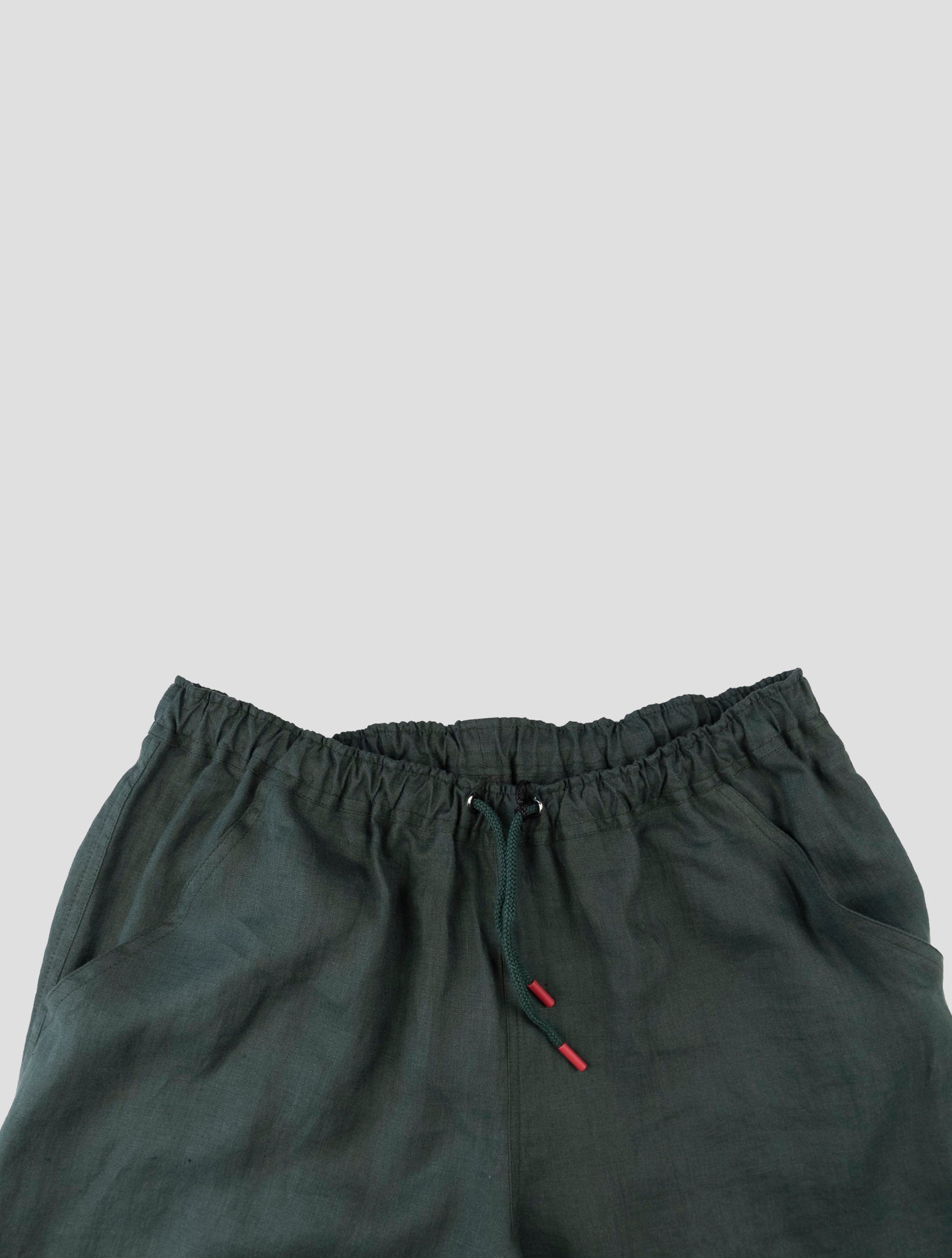 Kiton Green Linen Short Pants