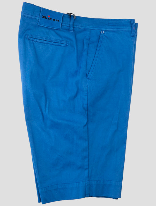 Kiton Blue Cotton Silk Ea Short Pants
