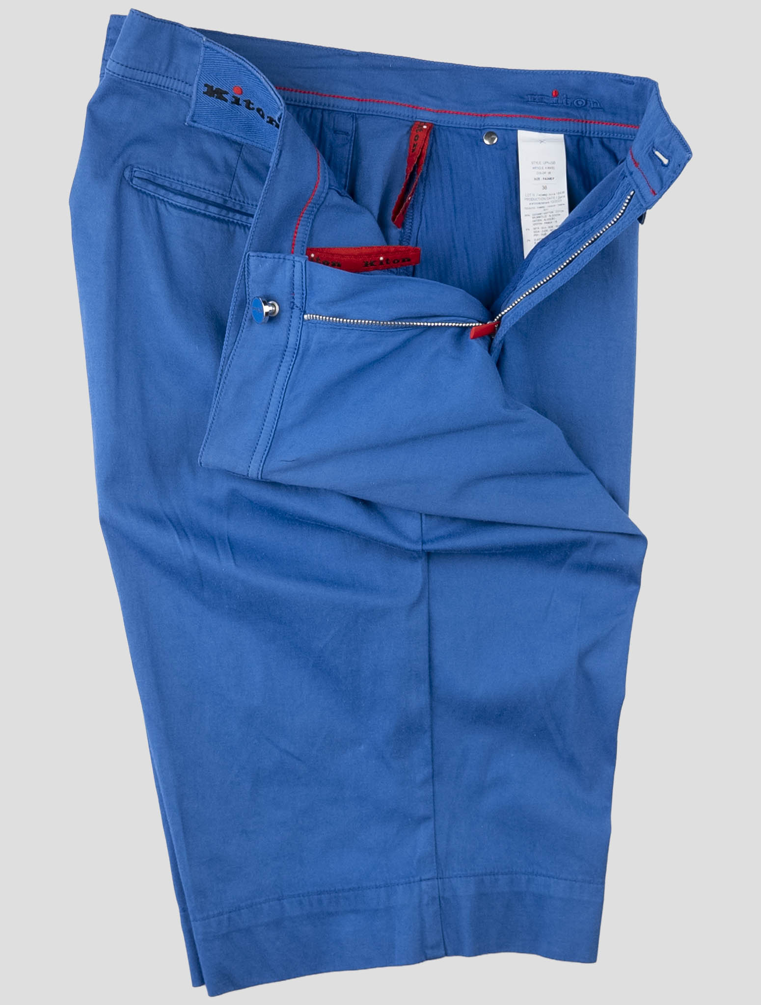 Kiton Blue Cotton Silk Ea Short Pants
